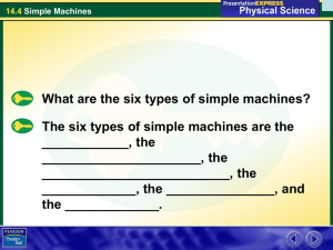 14.4 Simple Machines