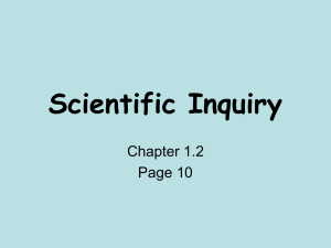 1.2 Scientific Inquiry