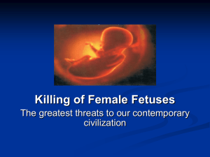 Presentation-Female Foeticide