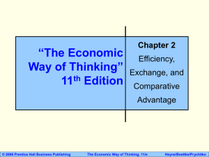 Efficiency, Exchange, and Comparative Advantage