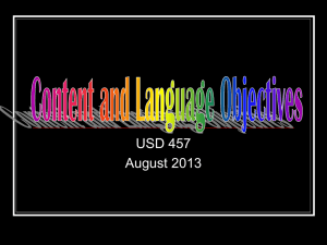 Content & Language Objective