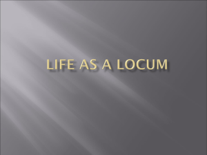 Life as a Locum - Lomalan Reddy