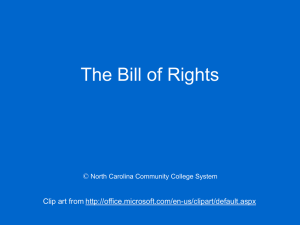 Lesson 8: The Bill of Rights - NC-NET