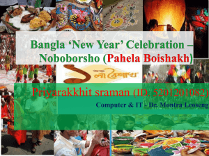 Bangla `New Year` Celebration – Noboborsho