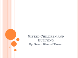 Gifted Students and Bullying