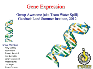 gene expression group, northwest 2012