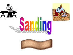 Sanding methods PowerPoint