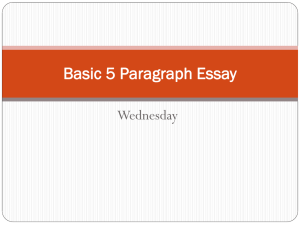 Basic 5 Paragraph Essay - teachingandlearningwithtech