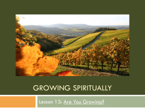 Are You Growing Notes - Woodland Oaks Church of Christ