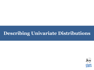 Describing Univariate Distributions