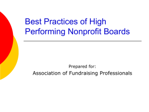 Best Practices of High Performing Nonprofit Goals