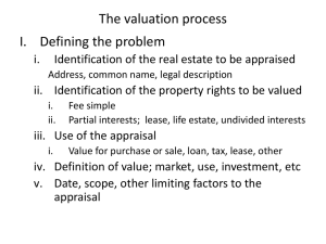 The valuation process