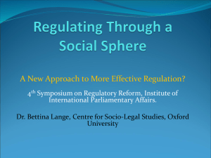 Regulating Through a Social Sphere