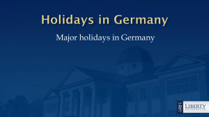 holidays in Germany