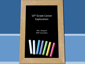 10th Grade Career Exploration