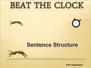 Sentence Structure Beat the Clock