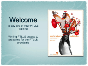PTLLS 2 - practical