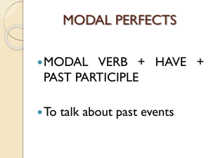 MODAL PERFECTS 1