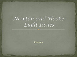 Photons - Newton and Hooke