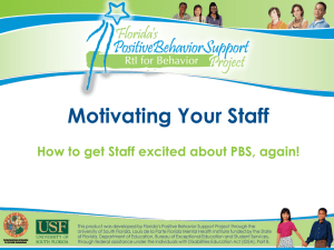 PPT - Florida`s Positive Behavior Support Project