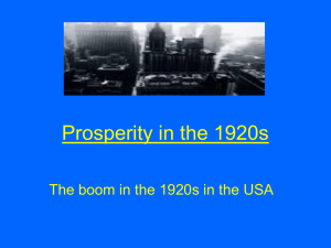 Prosperity in the 1920s