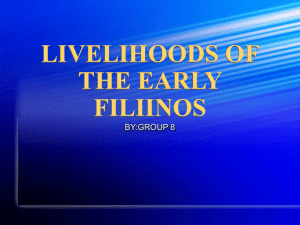 livelihoods of the early filipinos