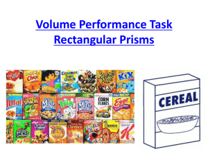 CC Performance Task Volume and Surface Area Rectangular