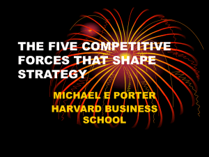 THE FIVE COMPETITIVE FORCES THAT SHAPE STRATEGY