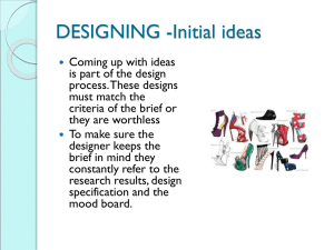 DESIGNING -Initial ideas ppt