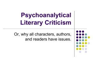 Psychoanalytical or Psychological Literary Criticism