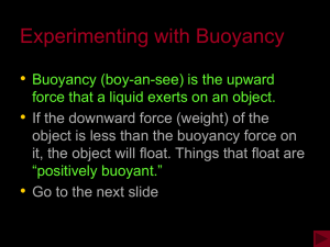Buoyancy Experiment