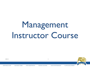 Management Instructor Course