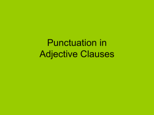 Punctuation in Adjective Clauses