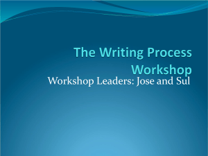 The Writing Process Workshop