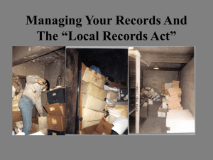 Local Records Act - Illinois Association of Park Districts