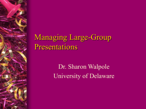 Managing Large-Group Presentations