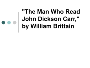 "The Man Who Read John Dickson Carr," by