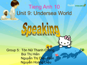 Unit 9: Undersea World