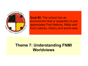 FNMI Values and Beliefs (continued)