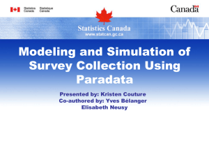 Modeling and Simulation of Survey Collection Using Paradata