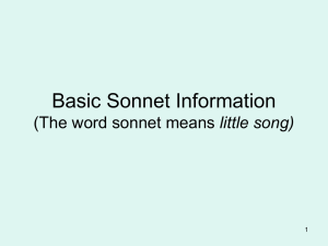 Basic Sonnet Information