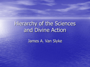 Hierarchy of the Sciences and Divine Action