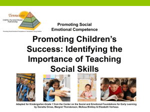 Mod 2.1 - Teaching Social Skills