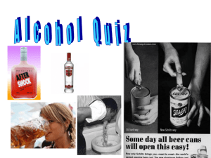 Year 8 Lesson 2 alcohol quiz