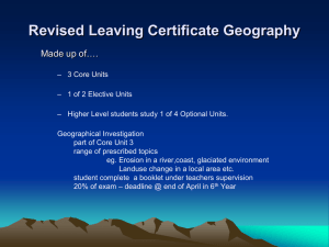 Revised Leaving Certificate Geography