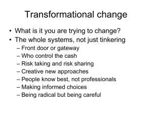 Transformational Change  [Powerpoint Presentation]