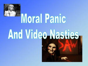 Moral Panics and Video Nasties