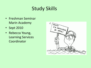 Study Skills - Marin Academy