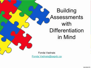Assessment with Differentiation in Mind