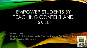 Empower Students by teaching Content and skill, Charlotte
